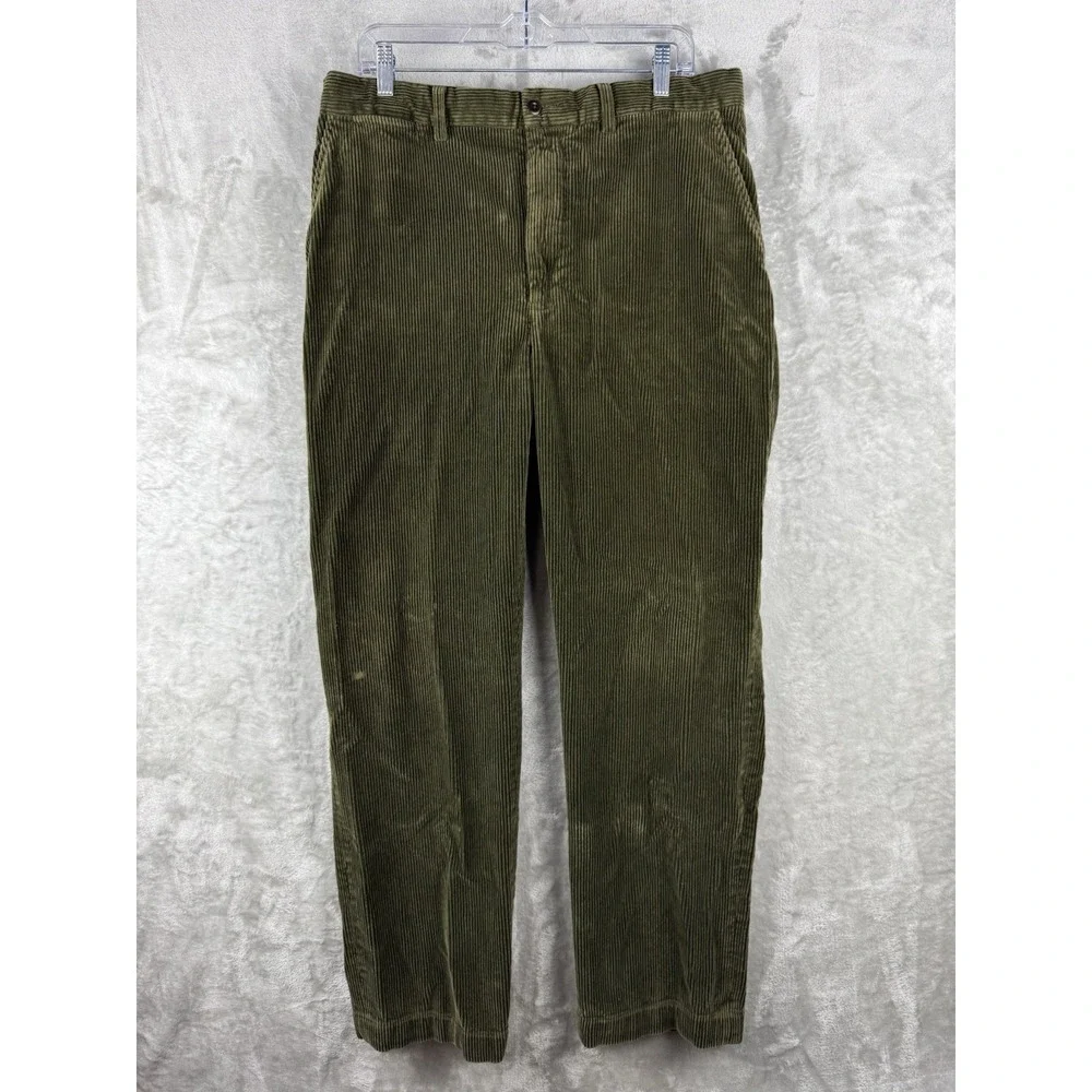Vintage Polo Ralph Lauren Corduroy‎ Green Pants Mens 36x34 (fits 34x30) Cotton